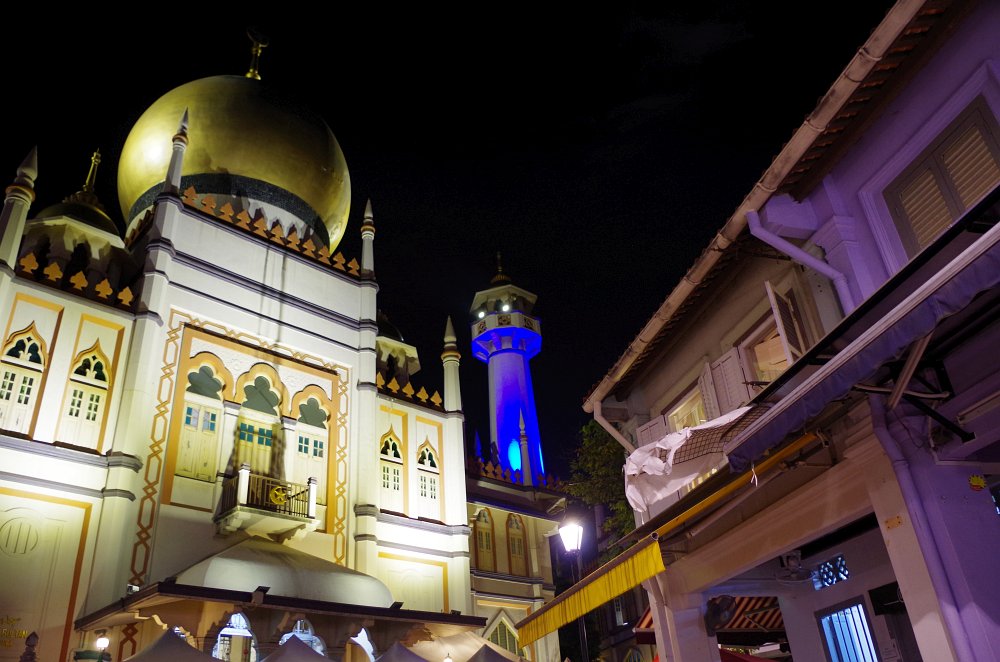 Die Sultan Moschee am Ende der Arab Street